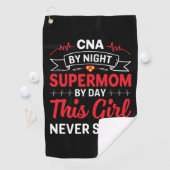 Serviette De Golf Infirmière Cadeau CNA Par Supermom De Nuit (En situation)