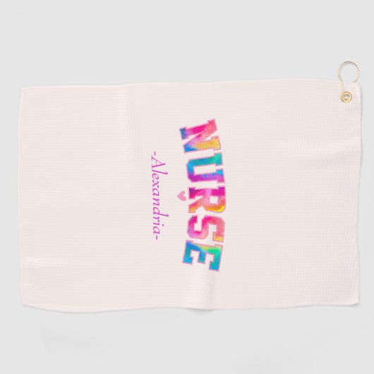Serviette De Golf Infirmière colorée (Horizontal)