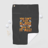Serviette De Golf Infirmière d'Halloween a tout vu Design_1 (En situation)