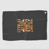 Serviette De Golf Infirmière d'Halloween a tout vu Design_1 (Horizontal)