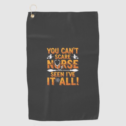 Serviette De Golf Infirmière d'Halloween a tout vu Design_1 (Devant)