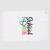 Serviette De Golf Infirmière école-cadeau (Horizontal)