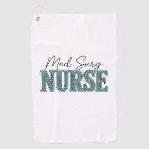 Serviette De Golf Infirmière en médecine chirurgicale dessin floral