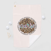 Serviette De Golf "Infirmière" et traits inspirants - Empreinte de l (En situation)