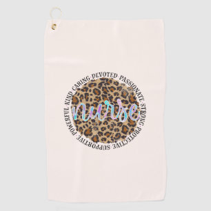 Serviette De Golf "Infirmière" et traits inspirants - Empreinte de l
