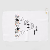 Serviette De Golf Infirmière Ghost mignonne Halloween Design T-shirt (Horizontal)