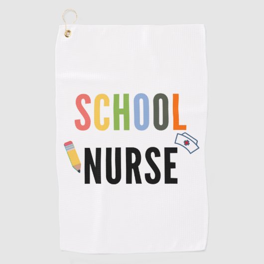 Serviette De Golf Infirmière scolaire (Devant)