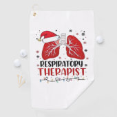 Serviette De Golf Infirmière thérapeute respiratoire Noël, Poumon Ch (En situation)