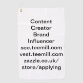 Serviette De Golf influencer (Devant)