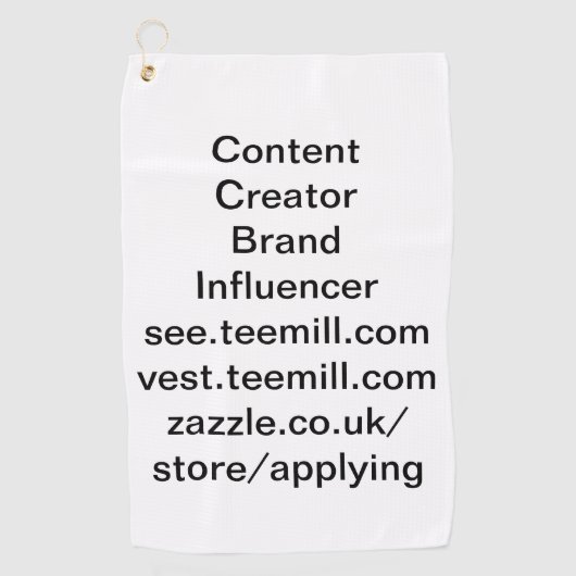 Serviette De Golf influencer (Devant)