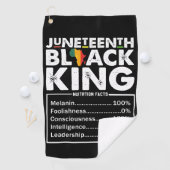 Serviette De Golf Informations nutritionnelles Juneteenth Black King (En situation)
