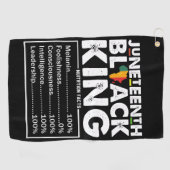 Serviette De Golf Informations nutritionnelles Juneteenth Black King (Horizontal)