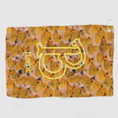 Serviette De Golf Initiale de monogramme personnalisé Nom Canards en (Horizontal)