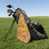 Serviette De Golf Initiale de monogramme personnalisé Nom Canards en (Vert)