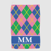 Serviette De Golf Initiale de monogramme prépa (Devant)