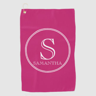 Serviette De Golf Initiale personnalisée moderne et nom