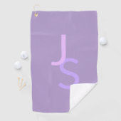 Serviette De Golf Initiales chevauchantes modernes monogrammées | Vi (En situation)