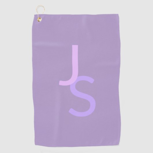 Serviette De Golf Initiales chevauchantes modernes monogrammées | Vi (Devant)