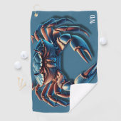 Serviette De Golf Initiales de l'Ocean King Crab (En situation)