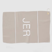 Serviette De Golf Initiales de monogramme personnalisées pour golfeu (Horizontal)