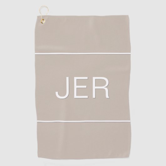 Serviette De Golf Initiales de monogramme personnalisées pour golfeu (Devant)
