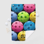 Serviette De Golf Initiales des gros boulettes de saucisses (En situation)