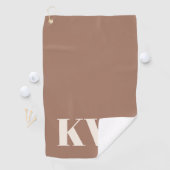 Serviette De Golf Initiales Monogramme Marron Mocha Moderne Personna (En situation)