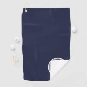 Serviette De Golf Initiales Monogramme Personnalisées Bleu Marine (En situation)