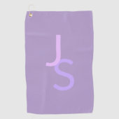 Serviette De Golf Initiales monogrammes à chevauchement moderne | Po (Devant)