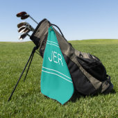 Serviette De Golf Initiales Monogrammes Golfeur de Style Sportives S (Vert)