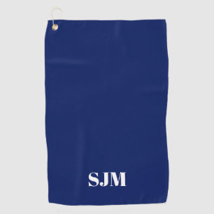 Serviette De Golf Initiales monogrammes personnalisées bleu marine m