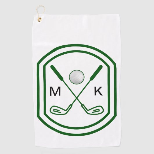 Serviette De Golf Initiales nommées de monogramme (Devant)