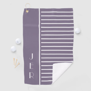 Serviette De Golf Initiales personnalisées Golf Purple Moderne Coo