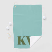 Serviette De Golf Initiales personnalisées Monogramme Bleu Vert Mode (En situation)