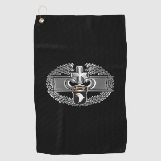 Serviette De Golf Insigne de médecin de combat de la 101e division a (Devant)