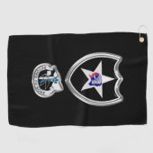 Serviette De Golf Insigne de patch personnalisé de la 2e division d' (Horizontal)