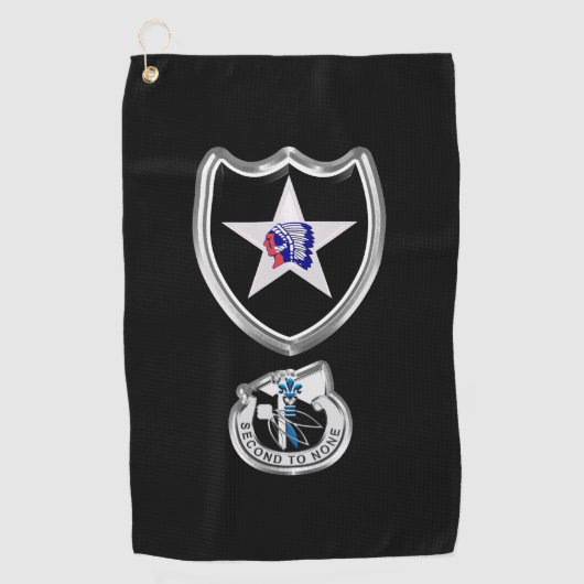 Serviette De Golf Insigne de patch personnalisé de la 2e division d' (Devant)