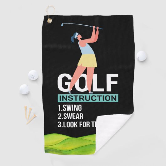 Serviette De Golf Instruction de golf Chandail de couture Répéter Se (En situation)