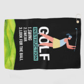 Serviette De Golf Instruction de golf Chandail de couture Répéter Se (Horizontal)