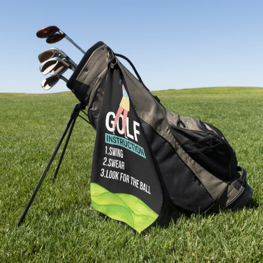 Serviette De Golf Instruction de golf Chandail de couture Répéter Se (Vert)