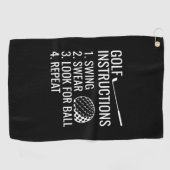 Serviette De Golf Instructions de golf (Horizontal)
