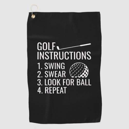 Serviette De Golf Instructions de golf (Devant)