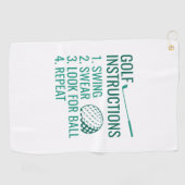 Serviette De Golf Instructions de golf (Horizontal)