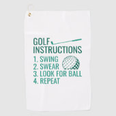 Serviette De Golf Instructions de golf (Devant)