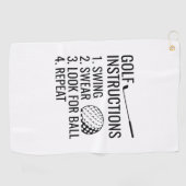 Serviette De Golf Instructions de golf (Horizontal)