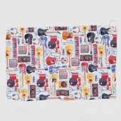 Serviette De Golf Instruments de musique colorés motif (Horizontal)