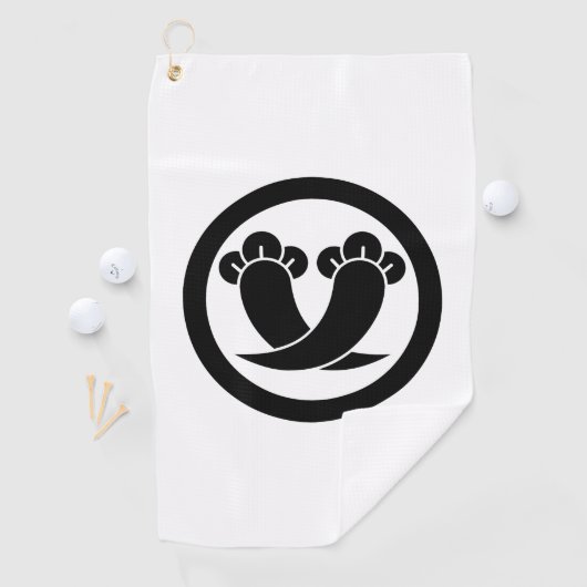 Serviette De Golf Intersecting cloves in circle (En situation)
