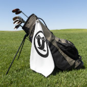 Serviette De Golf Intersecting cloves in circle (Vert)