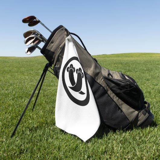 Serviette De Golf Intersecting cloves in circle (Vert)