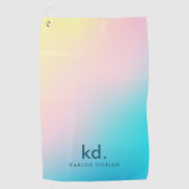 Serviette De Golf Iridescente minimaliste rose bleu (Devant)